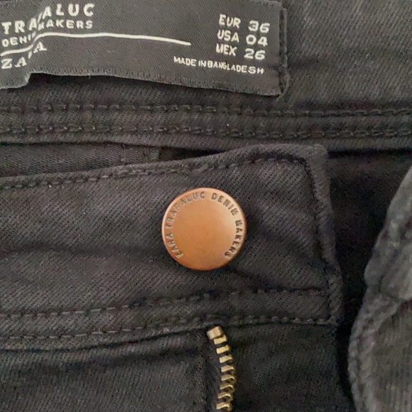 Zara TRF Black Mid Rise Skinny Jeans - Picture 5 of 5